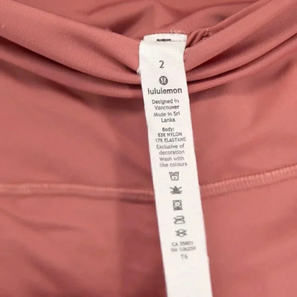 Lululemon Fast and Free High Rise Crop 21" Elite Cherry Tint | 2 - Picture 5 of 11